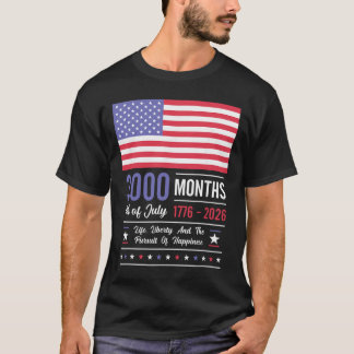 Camiseta Aniversario de América EEUU 3000 Meses 250 Años Ju