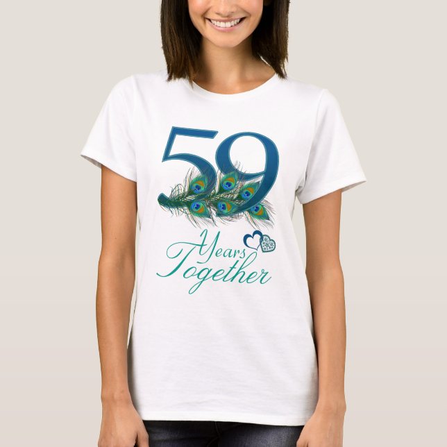 Camiseta aniversario de boda / 59 / 59º / número 59 (Anverso)