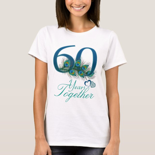 Camiseta aniversario de boda / 60 / 60 / número 60 (Anverso)