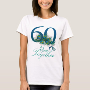 Camiseta aniversario de boda/60/60.os/número 60