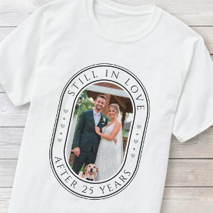Camiseta Aniversario de Bodas de Plata 25º Foto Personaliza