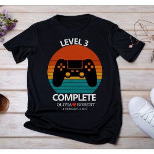 Camiseta Aniversario de bodas número 3 Videojuego Retro Per