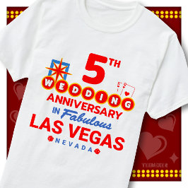 Camiseta Aniversario de bodas número 5 de pareja fabulosa d