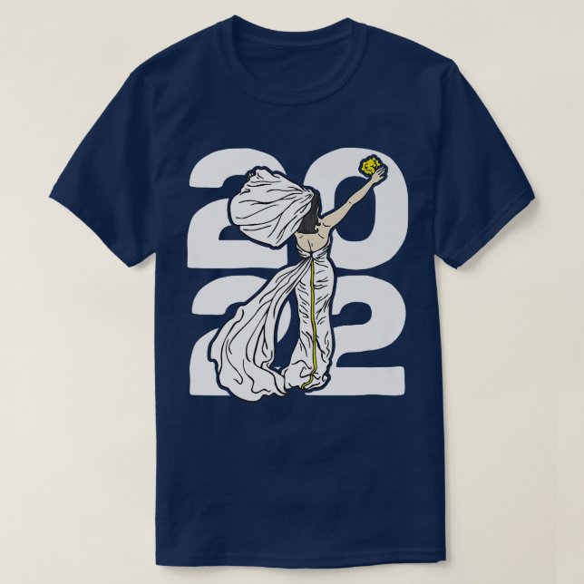 Camiseta Aniversario de Bouquet de Novia Boda de 2022 (Diseño del anverso)