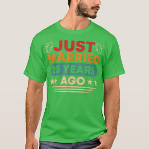 Camiseta Aniversario de la Boda Vintage recién casado 25 añ