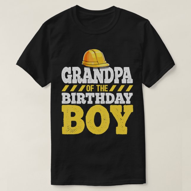 Camiseta Aniversario de la construcción del abuelo del niño (Diseño del anverso)