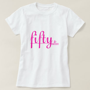 Camiseta Aniversario de la elegante escritura rosada calien
