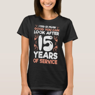 Camiseta Aniversario de la empresa 15 años de trabajo anive