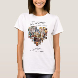 Camiseta Aniversario de la familia Heart Collage de fotos E