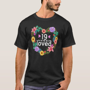 Camiseta Aniversario de la floral Boda de 19 años