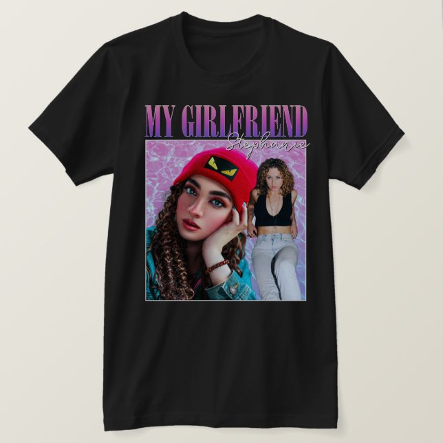 Camiseta Aniversario de la foto del nombre de la cosecha de (Anverso del diseño)