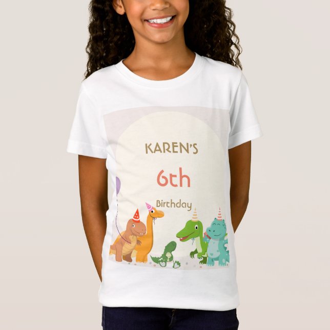 Camiseta Aniversario de la Princesa de los Dinosaurios (Anverso)