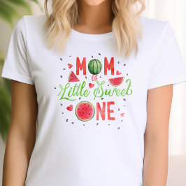 Camiseta Aniversario de la sandía, primer cumpleaños, mamá
