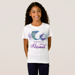 Camiseta Aniversario de la sirena de la Purpurina moderna v