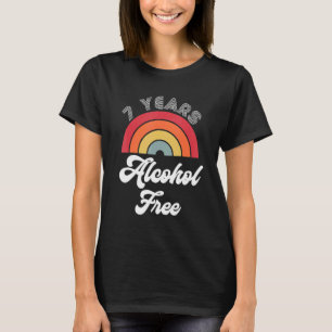 Camiseta Aniversario De La Sobriedad Libre De Alcohol De 7