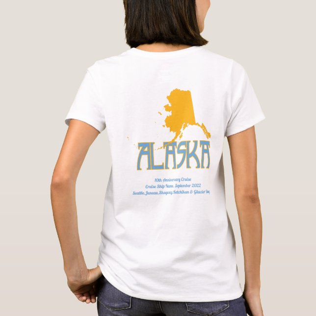Camiseta Aniversario de las vacaciones de crucero en Alaska (Reverso)