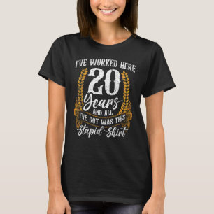 Camiseta Aniversario De Los Empleados 20 Años De Servicio