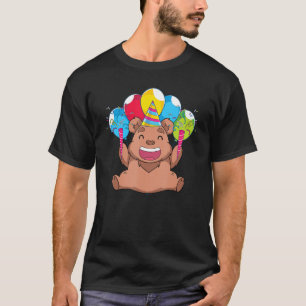 Camiseta Aniversario de los niños Cute Grizzly Bear Forest