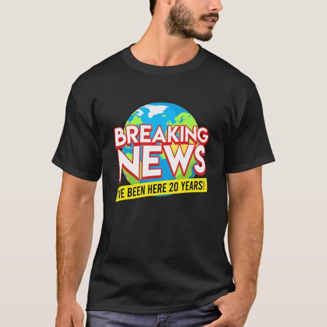 Camiseta Aniversario de Servicio 20 años Aniversario de la  (Anverso)