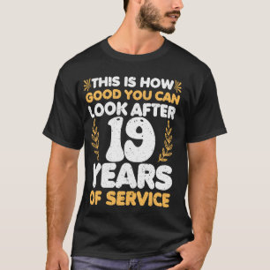 Camiseta Aniversario de servicio Hombres Mujeres 19 años de
