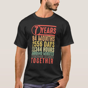 Camiseta Aniversario De Su Pareja Séptimo Boda