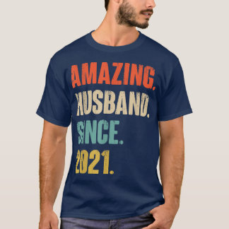 Camiseta Aniversario de un Boda dále un asombroso esposo si