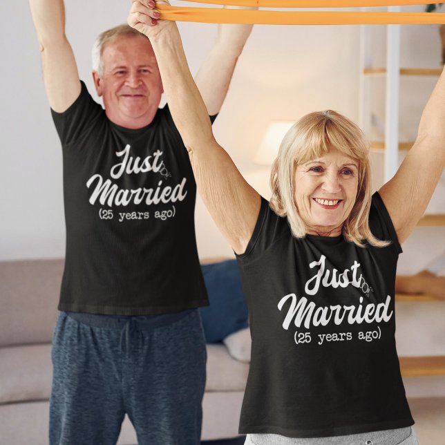 Camiseta Aniversario del 25° Boda recién casado hace 25 año (Subido por el creador)