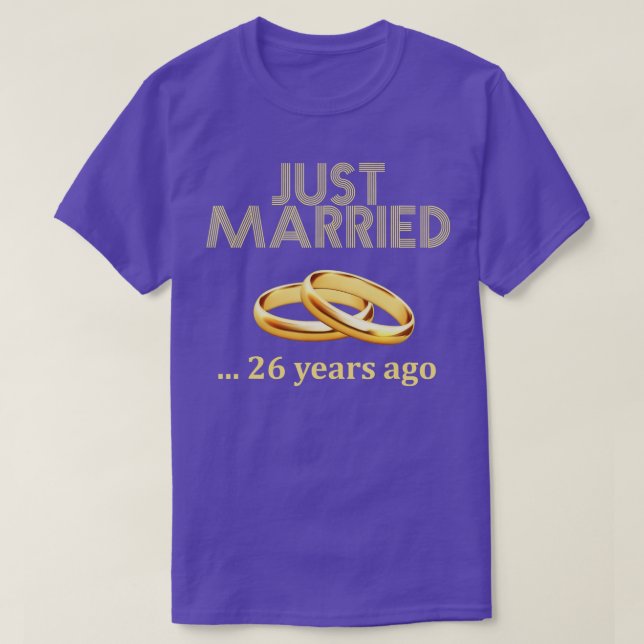 Camiseta Aniversario del 26 de Boda recién casado hace 26 a (Diseño del anverso)