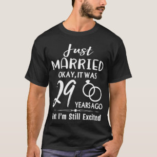 Camiseta Aniversario del 29° Boda recién casado hace 29 a