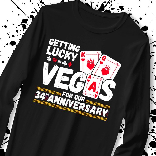 Camiseta Aniversario del 34° Boda - Parejas El viaje de Las (Subido por el creador)