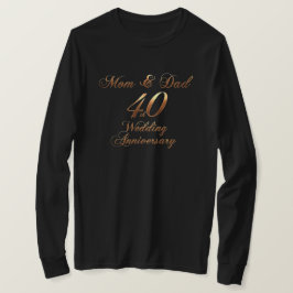 Camiseta Aniversario del 40° Aniversario del Boda Ruby