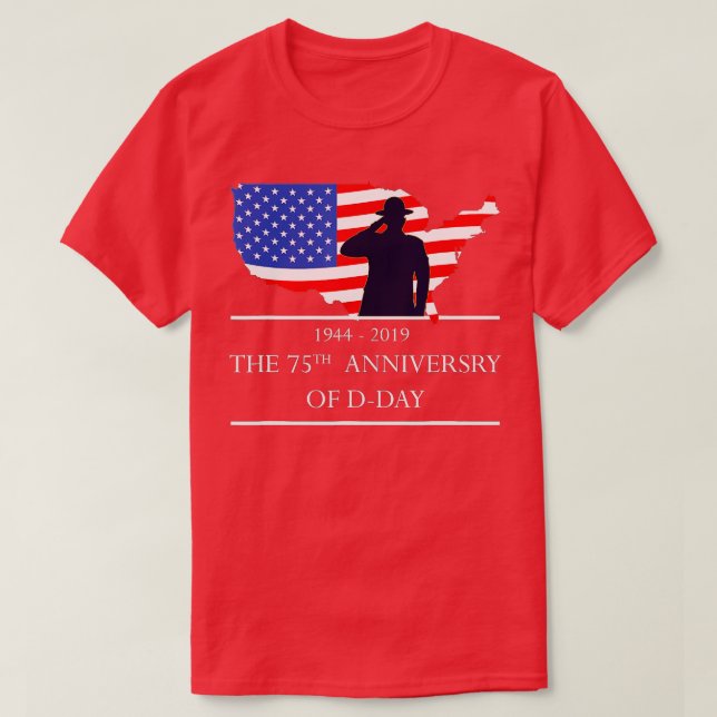 Camiseta Aniversario del 75º Día D 1944 2019 (Diseño del anverso)