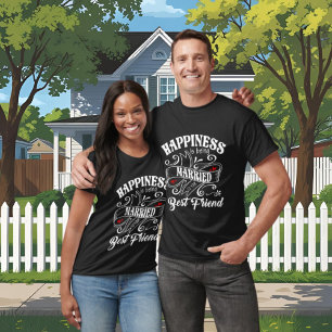 Camiseta Aniversario del arte de la palabra de la esposa cu