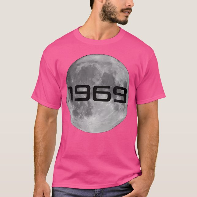 Camiseta Aniversario del Aterrizaje de la Luna 1969 Espacio (Anverso)