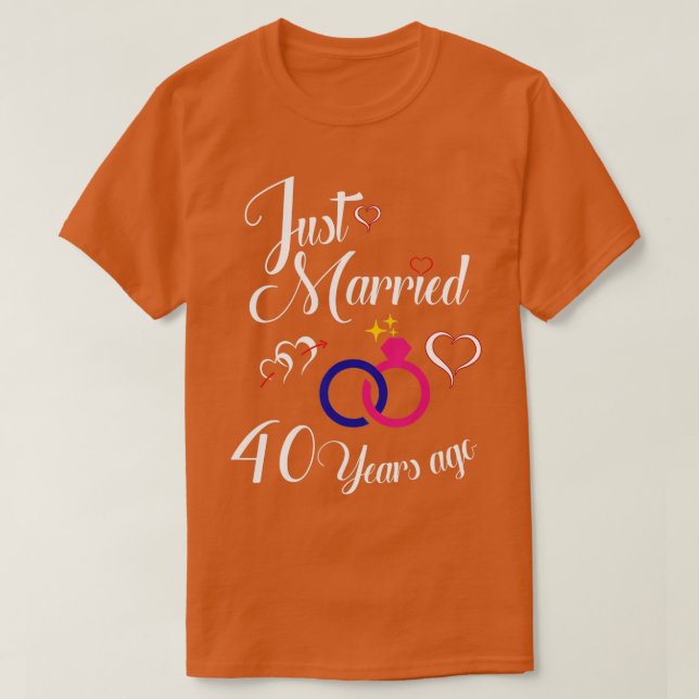 Camiseta Aniversario del Boda de 40 años (Diseño del anverso)