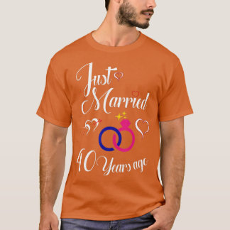 Camiseta Aniversario del Boda de 40 años