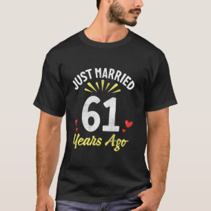Camiseta Aniversario del Boda de esposa de marido recién ca