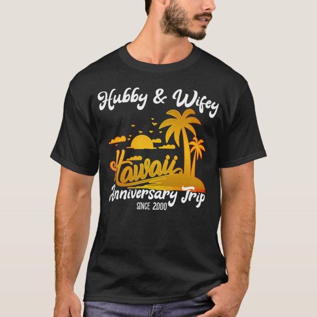 Camiseta Aniversario del Boda de Hawaii pareja viaje coinci (Anverso)