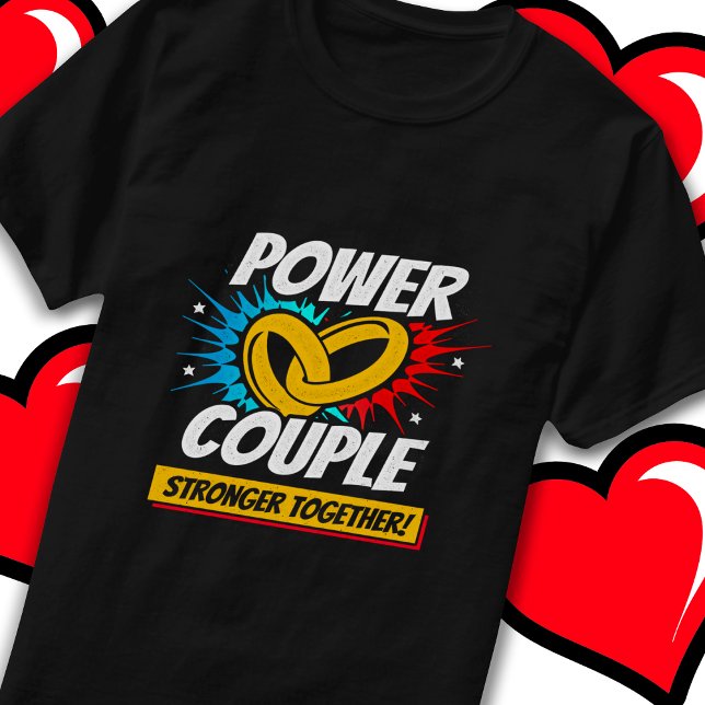 Camiseta Aniversario del Boda de la pareja de poder casada (Subido por el creador)