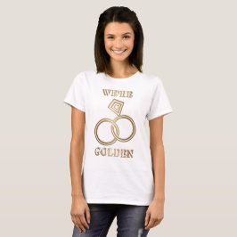 Camiseta Aniversario del Boda de Oro Anillos de Oro románti
