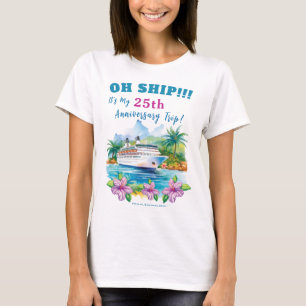 Camiseta Aniversario del Boda del crucero de la isla Funny