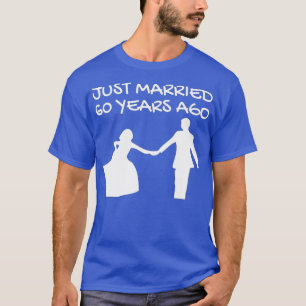 Camiseta Aniversario del Boda recién casado hace 60 años