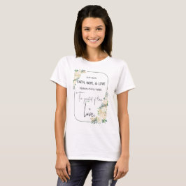 Camiseta Aniversario del Boda religioso Fe Esperanza Amor