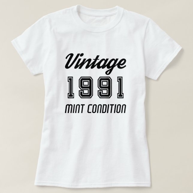 Camiseta Aniversario del cumpleaños de la vinagre de la min (Diseño del anverso)