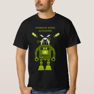 Camiseta Aniversario del divertido robot esposo