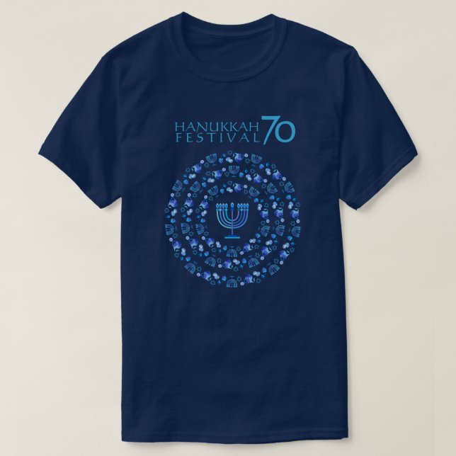 Camiseta Aniversario del Festival de las Luces de Hanukkah  (Diseño del anverso)
