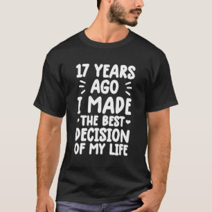 Camiseta Aniversario Del Matrimonio De 17 Años Casados