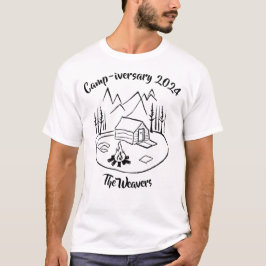 Camiseta Aniversario del Personalizable divertido de acampa
