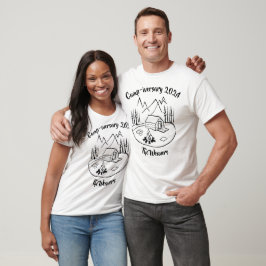 Camiseta Aniversario del Personalizable divertido de acampa