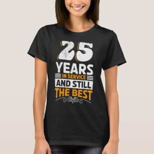 Camiseta Aniversario Del Servicio 25 Años De Aniversario De